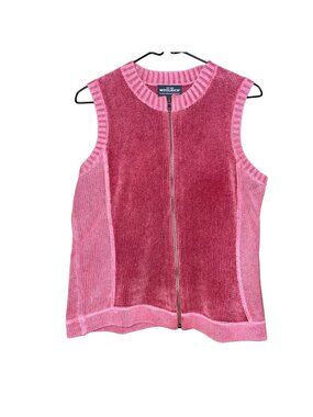 Woolrich Womens Rosebud Pink Zip-Up Vest M